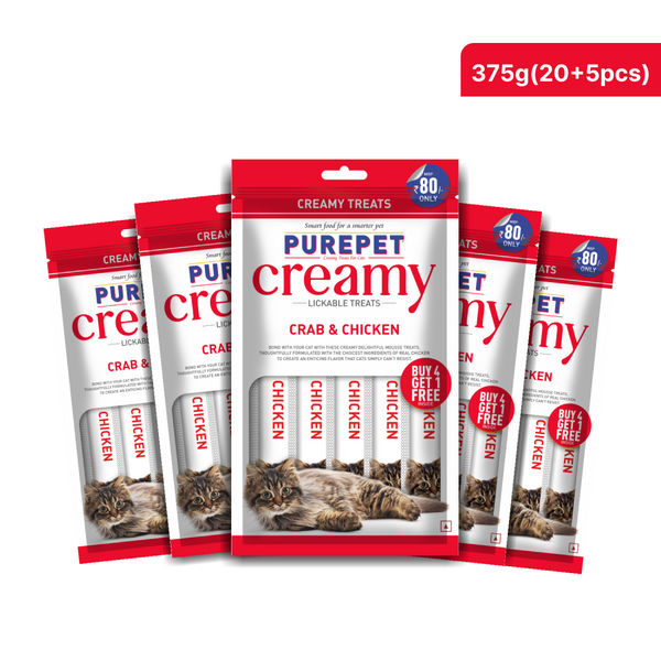 Purepet Crab and Chicken Lickable Creamy Treats for Cats