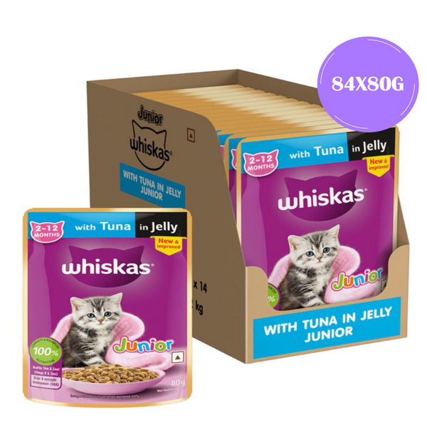Whiskas Tuna in Jelly Kitten Cat Wet Food (80g)