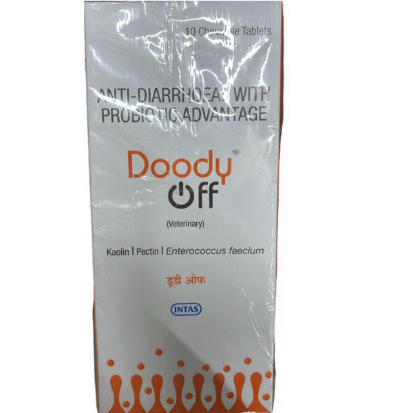 Intas Doody Off Tablets (Antidiarrhoel & Probiotic) for Dogs and Cats