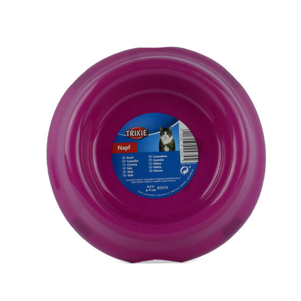 Trixie Non Slip Plastic Bowl for Cats (Purple)