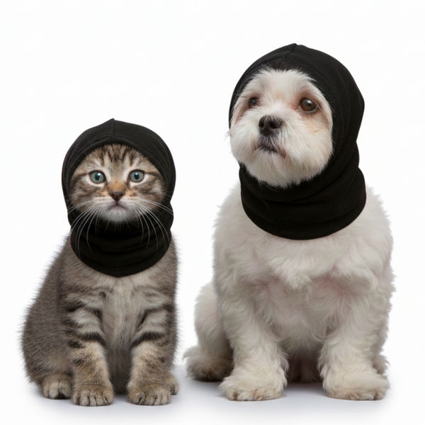 Skatrs Cold and Sound Protection Ear Muffs for Dogs and Cats (Black)