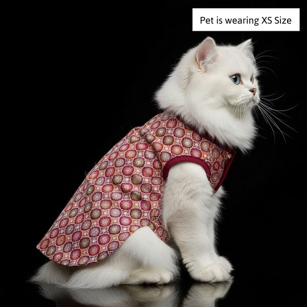 Skatrs Burgundy Regal Ensembl Festive Grace Sherwani for Dogs and Cats