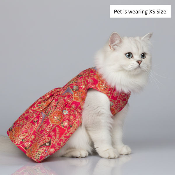 Skatrs Royale Lehenga for cats and dogs (Pink)