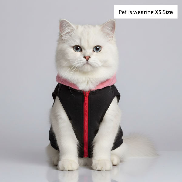 Skatrs Midnight Pop In-Style Hoodie For Dogs and Cats (Black & Neon Pink)