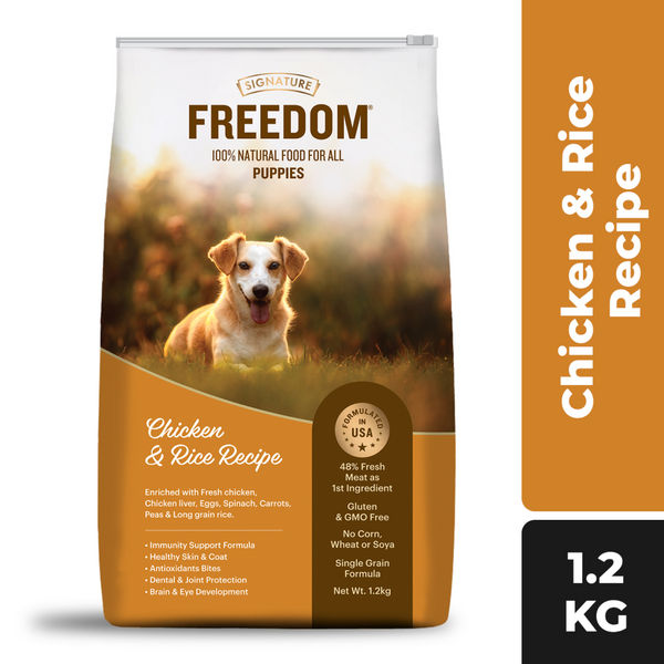 Signature Freedom Chicken and Rice Recipe Puppy Dog Dry Food
