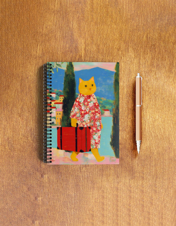 EverythingBoho Cat Traveller A5 Notebook