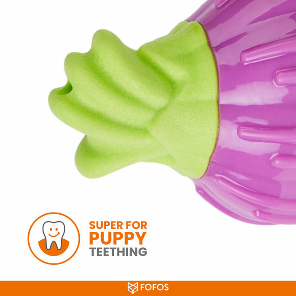 Barkbutler x Fofos Giggling Vegi Bites Onion Squeaky Chew Toy for Dogs