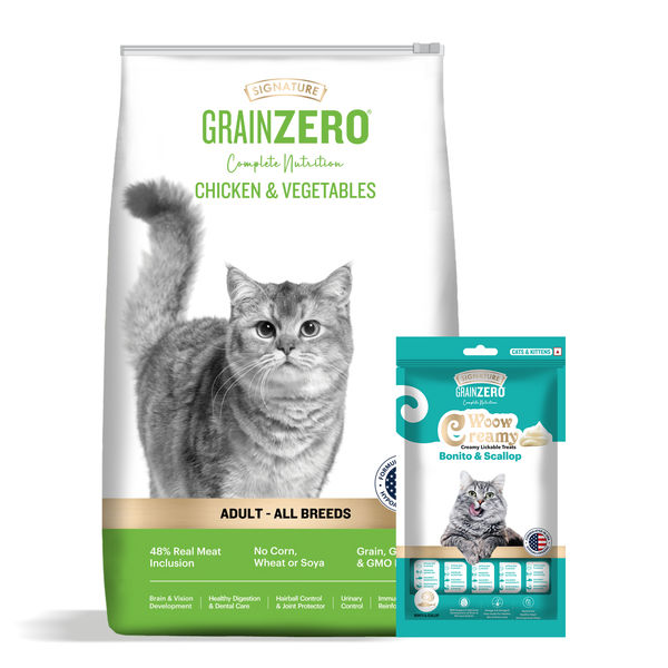 Signature Grain Zero Chicken & Vegetable Adult All Breed Adult Cat Dry Food
