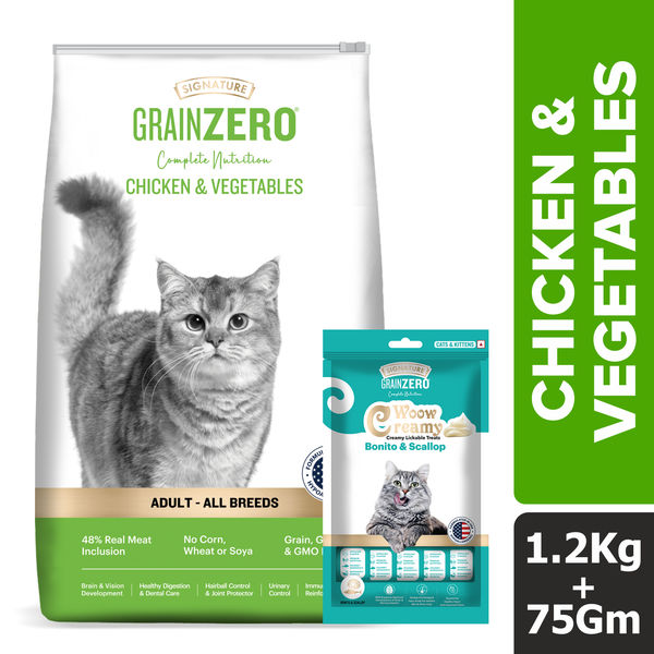 Signature Grain Zero Chicken & Vegetable Adult All Breed Adult Cat Dry Food