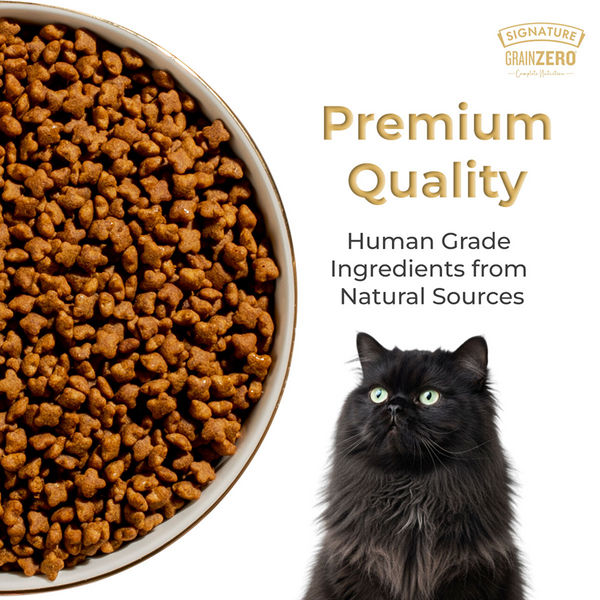 Signature Grain Zero Ocean Fish, Sardine and Mackerel Long Coat & Persian Adult Cat Dry Food