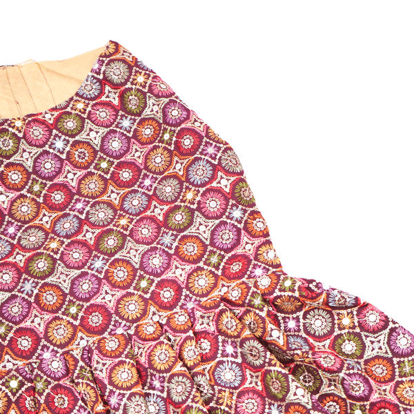 Skatrs Burgundy Regal Ensembl Festive Grace Lehenga for Dogs and Cats