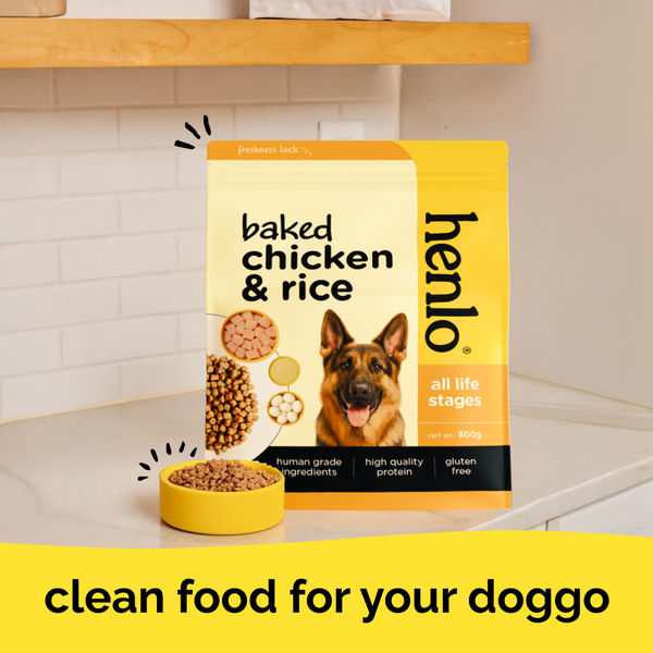 Henlo Baked Chicken Adult and Puppy Dog Dry Food | 100% Human Grade Ingredients
