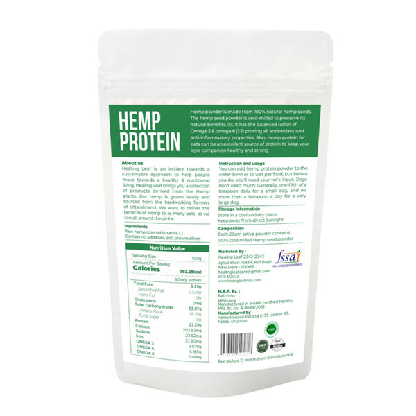 Healing Leaf Hemp Protein Powder for Dogs and Cats