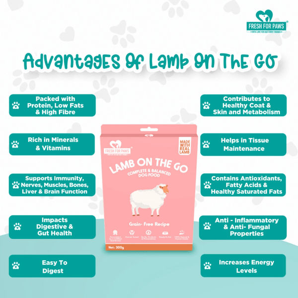 Fresh For Paws Lamb On The Go Dog Wet Food (300g)
