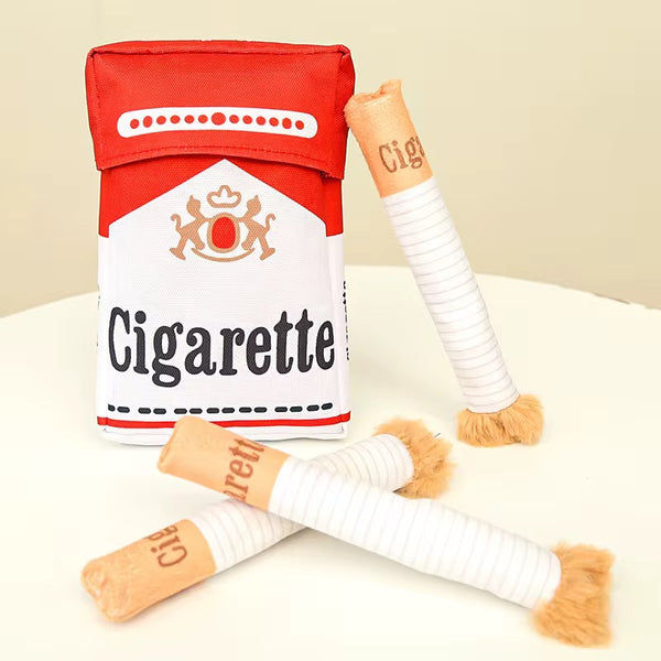 Talking Dog Club No Smoke Cigarette with Cover Plush Toy for Dogs