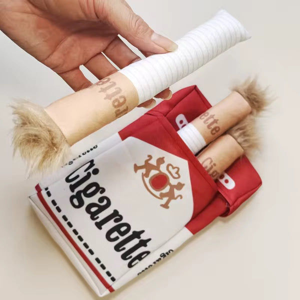 Talking Dog Club No Smoke Cigarette with Cover Plush Toy for Dogs
