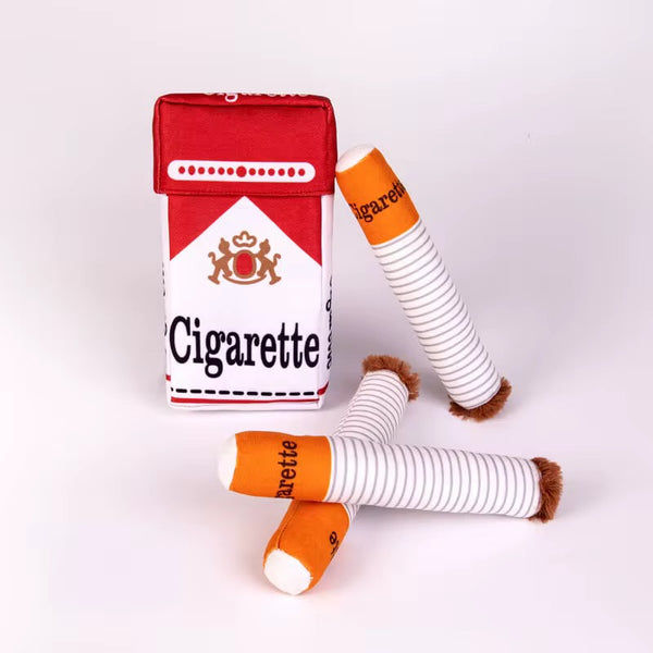 Talking Dog Club No Smoke Cigarette with Cover Plush Toy for Dogs