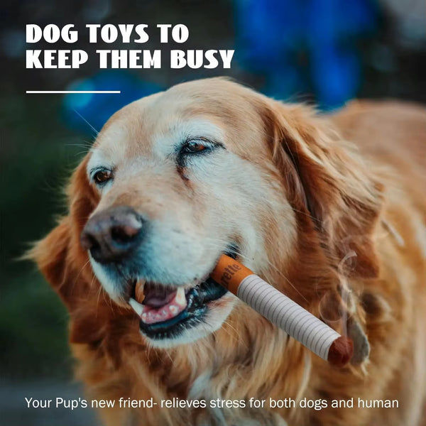 Talking Dog Club No Smoke Cigarette with Cover Plush Toy for Dogs