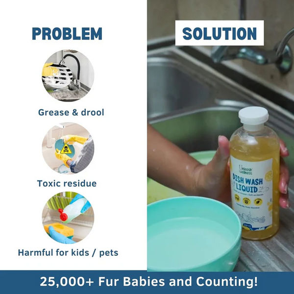 Unleash Wellness Pet Safe Dishwashing Liquid for Dogs and Cats