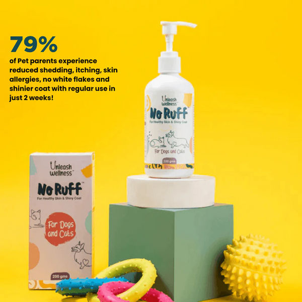 Unleash Wellness No Ruff for Healthy Skin and Shiny Coat Supplements for Dogs and Cats