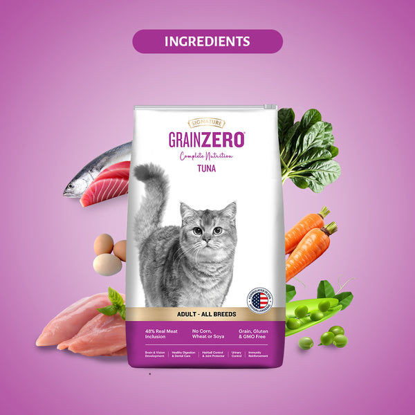 Signature Grain Zero Tuna Adult All Breed Adult Cat Dry Food