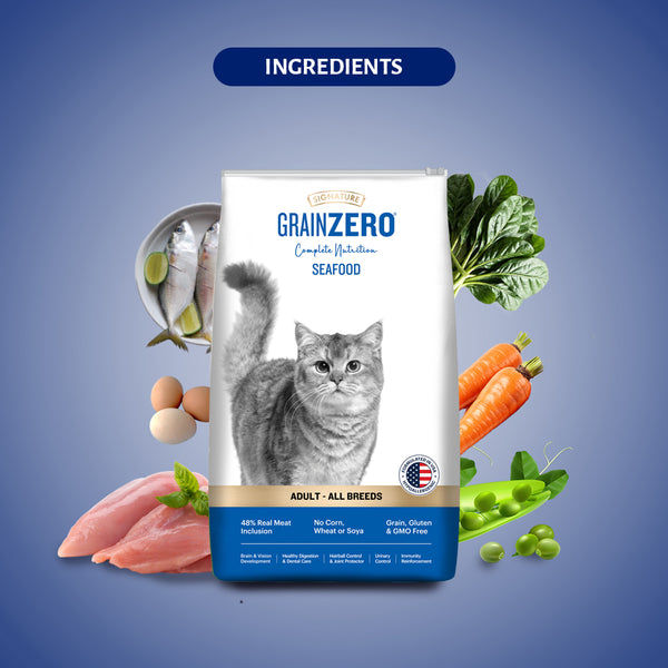 Signature Grain Zero Seafood Adult Cat Dry Food For All Breed