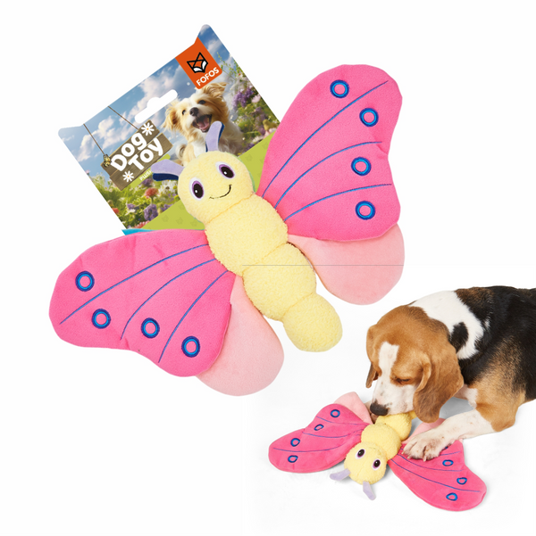 Barkbutler x Fofos Jumbo Butterfly Plush Toy for Dogs (Pink)