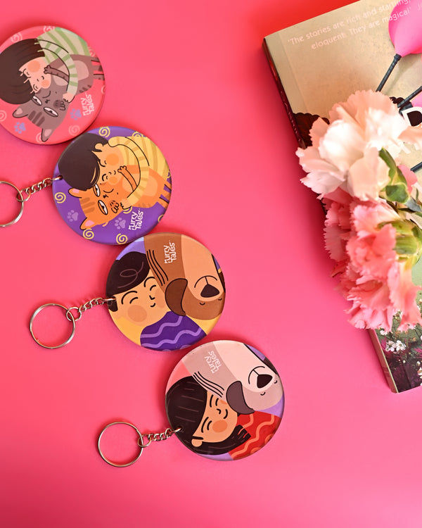 Furry Tales Ollie Snuggles Mom Acrylic Key Chain