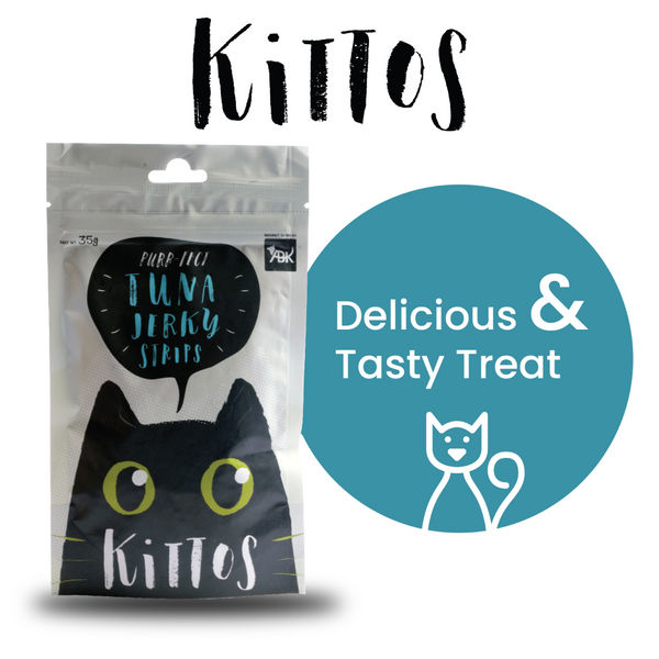 Kittos Purr Fect Tuna Jerky Strips Cat Treats