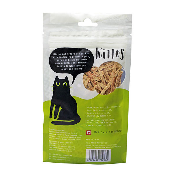 Kittos Purr Fect Tuna Jerky Strips Cat Treats