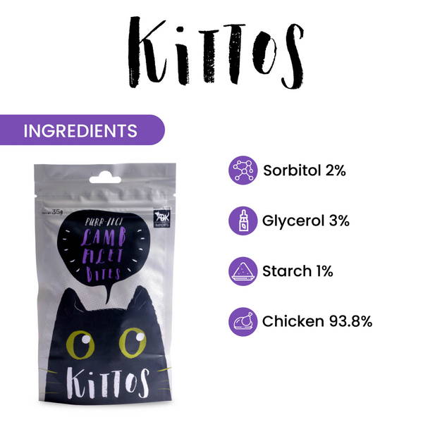 Trixie Premio Ducky Hearts & Kittos Purr fect Lamb Filet Bites Cat Treats