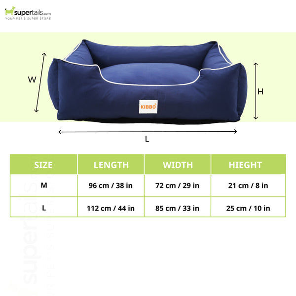 Kibbo Pet Bed with Chew Proof and Water Repellent Fabric For Dogs and Cats  (Blue)