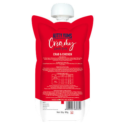 Kitty Yums Lickable Crab & Chicken Creamy Cat Treat