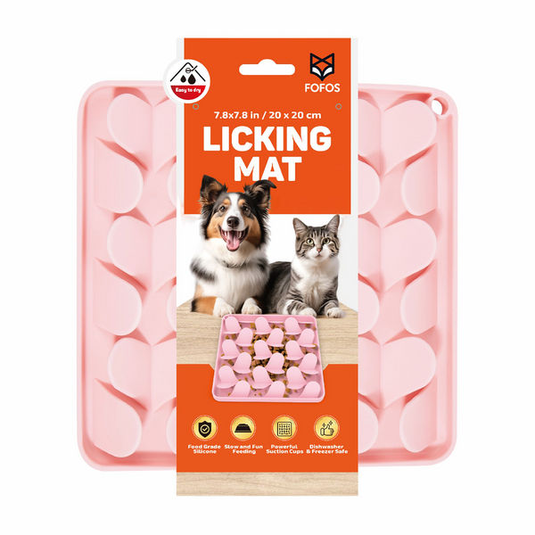 Barkbutler x Fofos Licking Mat for Dogs and Cat (Pink)
