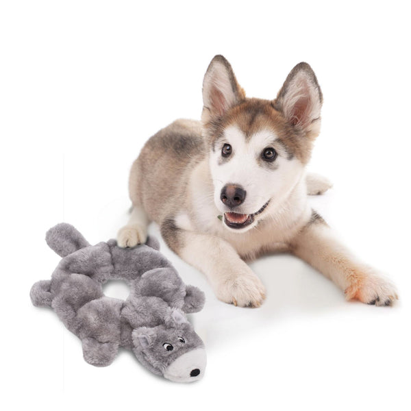 Zippy Paws Loopy Wolf Plush Toy for Dogs