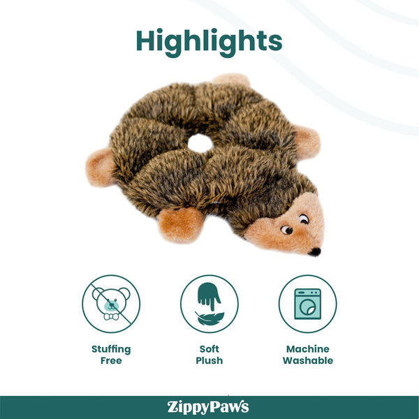 Zippy Paws Loopy Hedgehog Plush Toy for Dogs