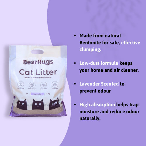 BearHugs Lavender Scented Bentonite Cat Litter