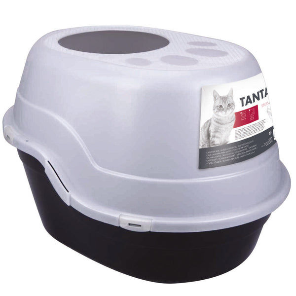 M Pets Tanta Cat Litter Box for Cats (Black & White)