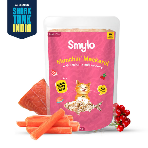 Smylo Adult Mackerel Kanikama & Cranberry, Fresh & No-Preservative Wet Cat Food