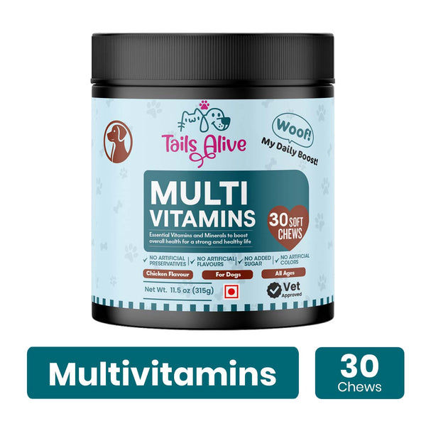 TailsAlive Chicken Flavour Multivitamin Soft Chews Supplement for Dogs