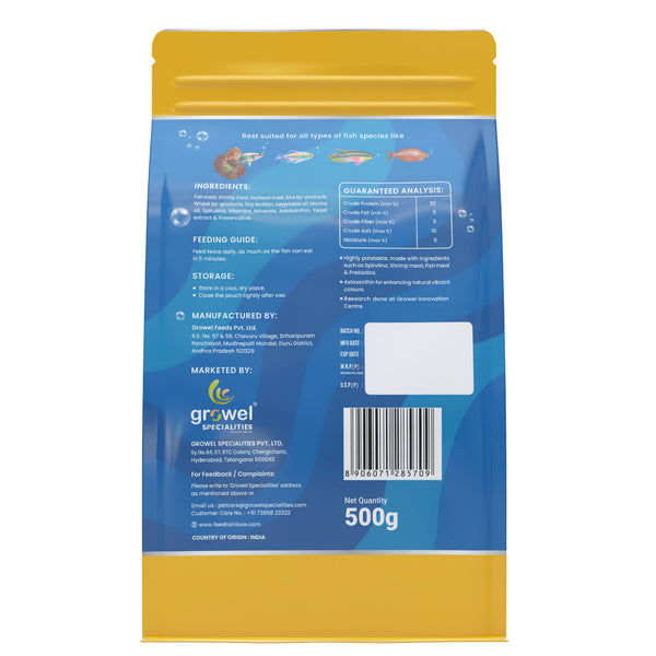 Growel Rainbow Micro 0.9mm Floating Pellet for Fish