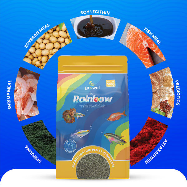 Growel Rainbow Micro 0.9mm Floating Pellet for Fish