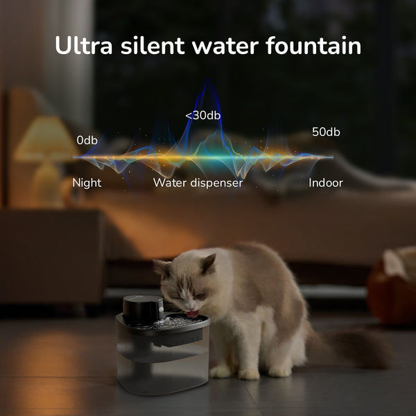 Petverse Wireless Water Fountain for Dogs & Cats (Black)