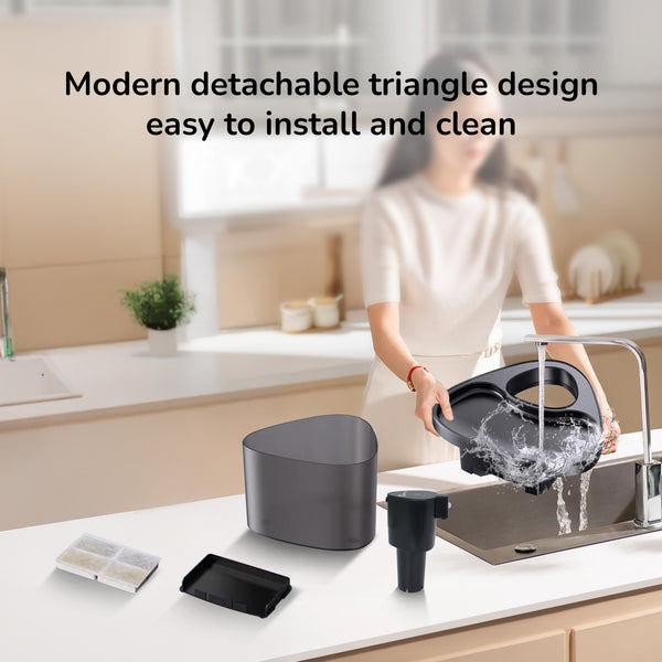 Petverse Wireless Water Fountain for Dogs & Cats (Black)