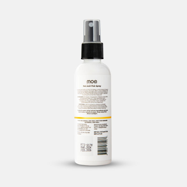 Moe Puppy Natural Lemongrass & Aloe Vera Anti Tick Spray for Dogs & Cats