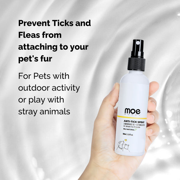 Moe Puppy Natural Lemongrass & Aloe Vera Anti Tick Spray for Dogs & Cats