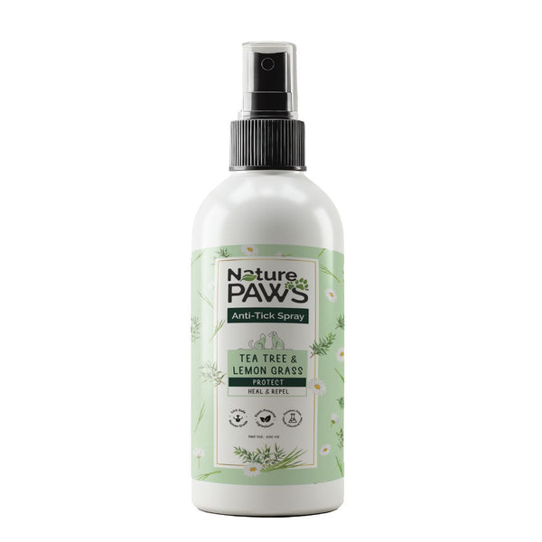 NaturePAWS Tea Tree & Lemon Grass Anti Tick & Flea Spray for Dogs & Cats