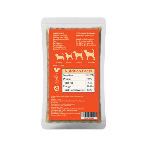 Nibblr By Nootie Wholesome Chicken Sweet Potato & Rice Ready to Eat Meal Dog Wet Food