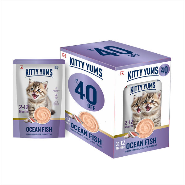 Kitty Yum Ocean Fish Mousse Kitten Cat Wet Food