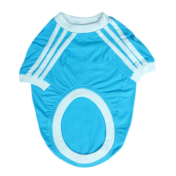 Pets Way Dive In Stripes Tshirt for Dogs (Ocean)